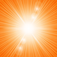 Sun with rays abstract background