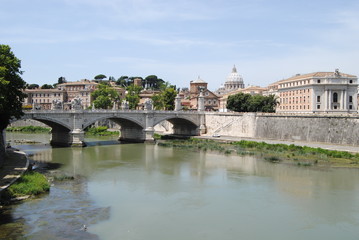 Vista general de Roma y San Pedro. - obrazy, fototapety, plakaty