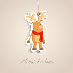 Vector Illustration of a small reindeer