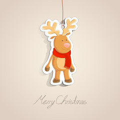 Fototapeta premium Vector Illustration of a small reindeer