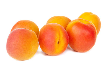 Apricots isolated on a white background