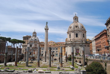 Ruinas alrededor del Mercado Trajano. Roma