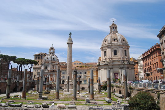 Ruinas alrededor del Mercado Trajano. Roma
