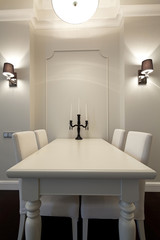 Interior of modern table