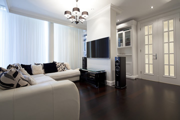 Interior of designer living room