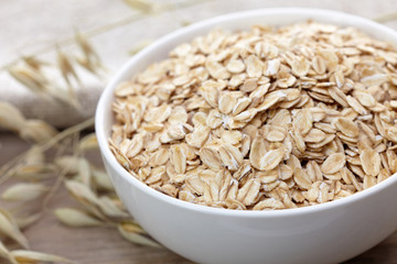 Bowl of oat flakes