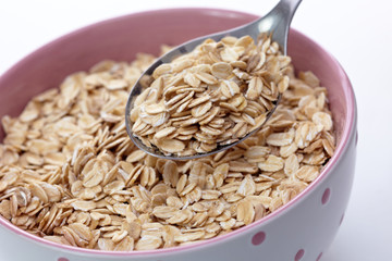 Bowl of oat flakes