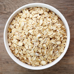 Bowl of oat flakes