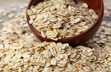 Bowl of oat flakes