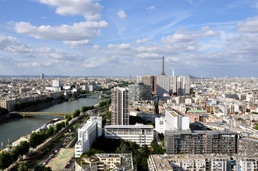 Naklejka premium Paris vu du ciel