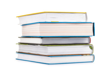 Isolated stack of books