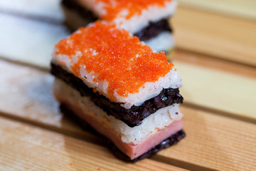 Traditional Japanese food -sushi.