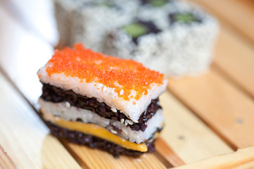 Traditional Japanese food -sushi.