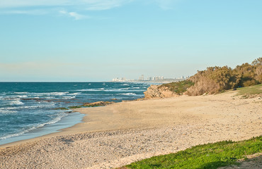 Fototapeta na wymiar View of a beach, Israel .