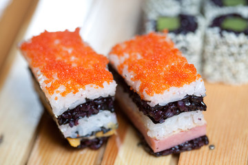 Traditional Japanese food -sushi.