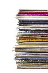 Vinyl records stack