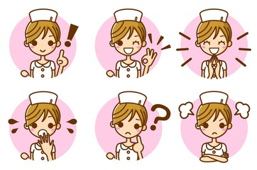 ナース　表情　アイコン