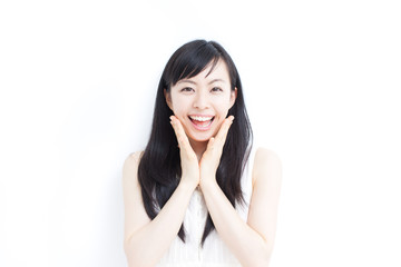 Fototapeta premium 喜ぶ女性