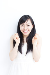 喜ぶ女性