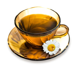 Сup of tea with a camomile