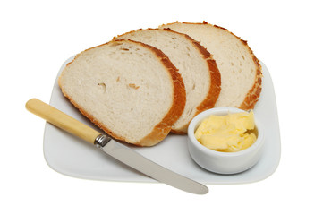 Bread on a plate