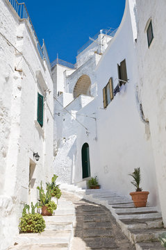 Alleyway. Ostuni. Puglia. Italy.