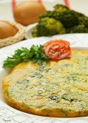 Frittata con broccoli - Omelette with broccoli