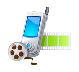 vector icon mobile and film