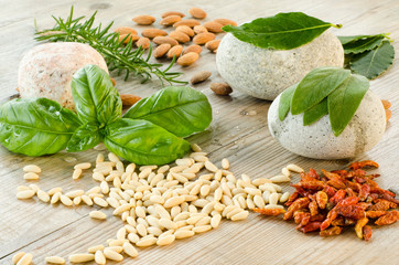 Herbs and spices of mediterranean diet