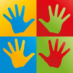 Obraz premium pop-art mains