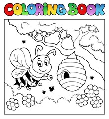 Coloring book bugs theme image 4