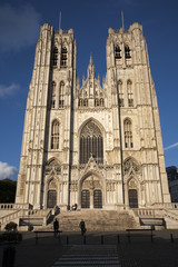 Fototapeta na wymiar Brussels - Saint Michael and Saint Gudula cathedral