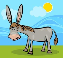 Obraz na płótnie Canvas cartoon illustration of donkey