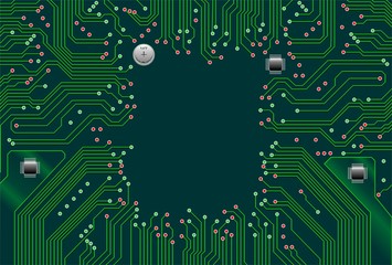 Circuito Elettronico Scheda Computer Motherboard Circuit-Vector