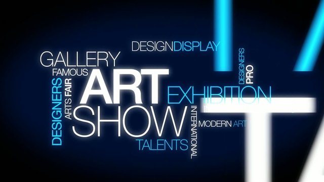 Gallery Art Show exhibition artist word tag cloud video