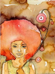 Fotobehang Schilderkunst fantazyjny portret kobiety  © bruniewska