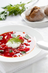 Ukrainian and Russian national borscht  with herbs & spice