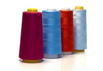 bobbins with cotton