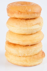 donuts with sugar isolated over white