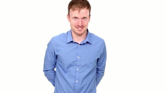 Mann mit Geschenk