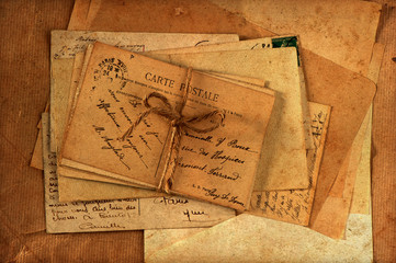 old letters and french postcards