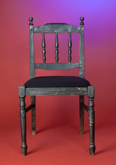 old-fashioned dark wood chair