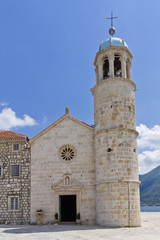 Obraz premium Our Lady of the Rock island and Church, in Kotor bay