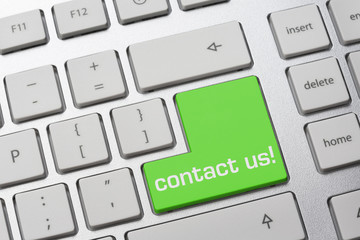 grüne Taste auf Tastatur:  contact us!