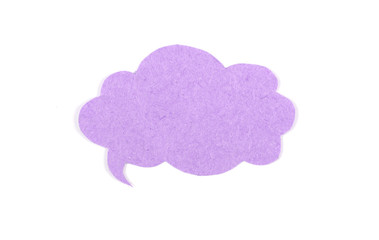 the thought of old paper isolated on white