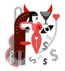 Party - abstract vector illustration