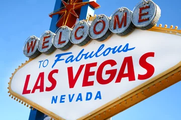 Wandcirkels plexiglas Welkom bij Las Vegas Sign © JJAVA