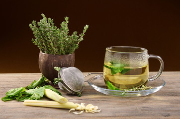 Medicinal herbs for tea.