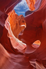 Graceful arches in magic Antelope Canyon
