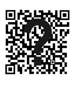 Fragezeichen auf qrcode